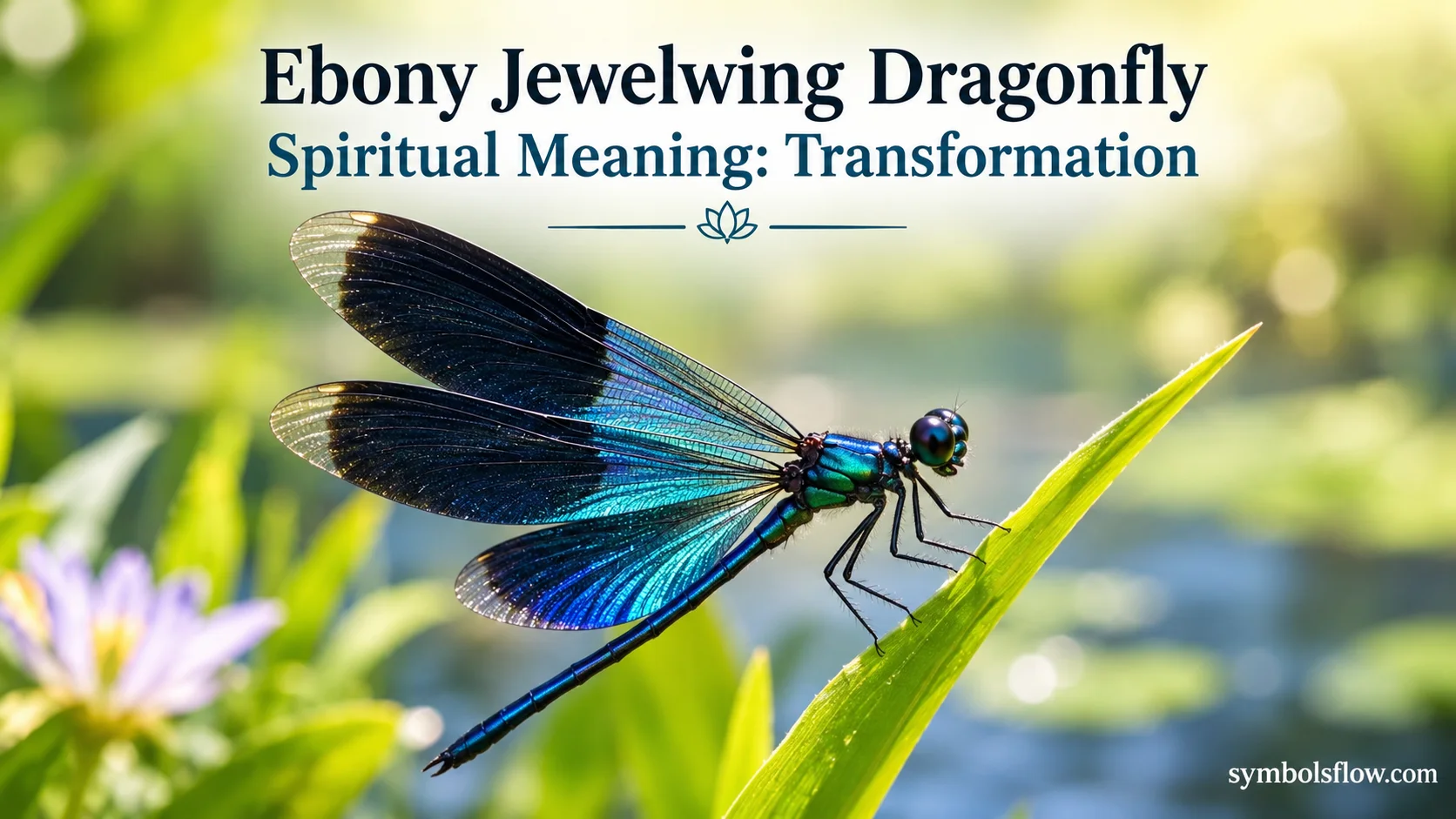 Ebony Jewelwing Dragonfly Spiritual Meaning: Transformation
