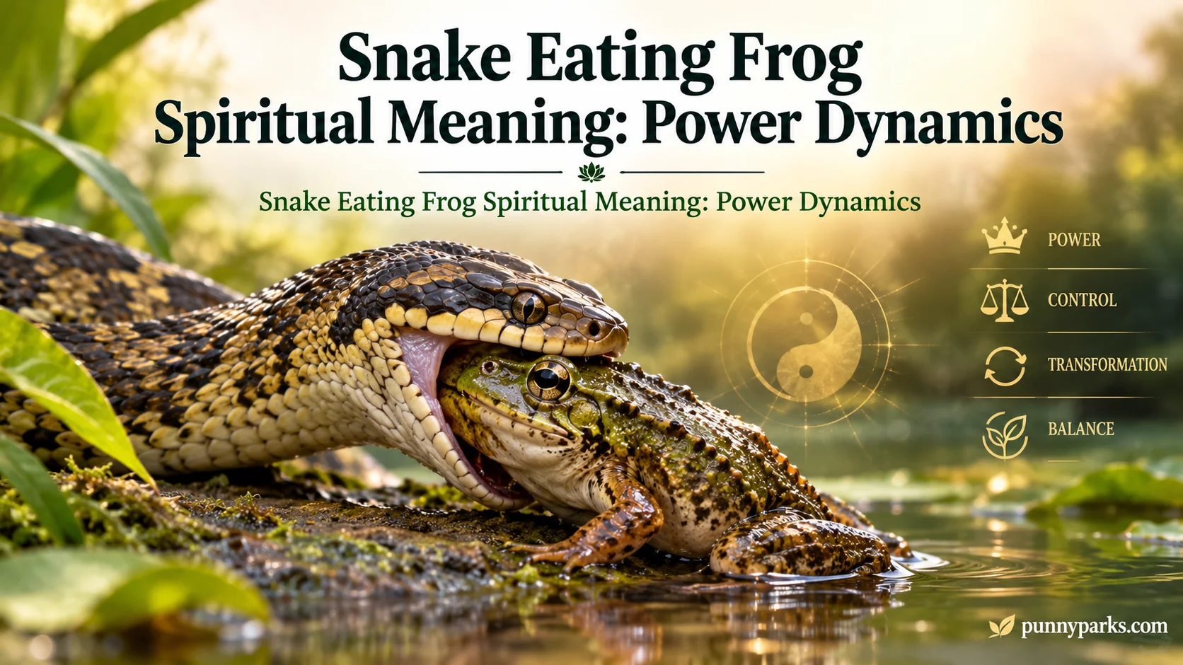 Snake Eating Frog Spiritual Meaning: Power Dynamics